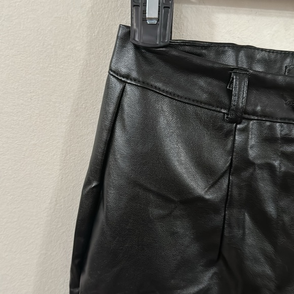 Missgurded black Co Ord Side Split Faux Leather trousers pants, size 2 - Picture 6 of 12